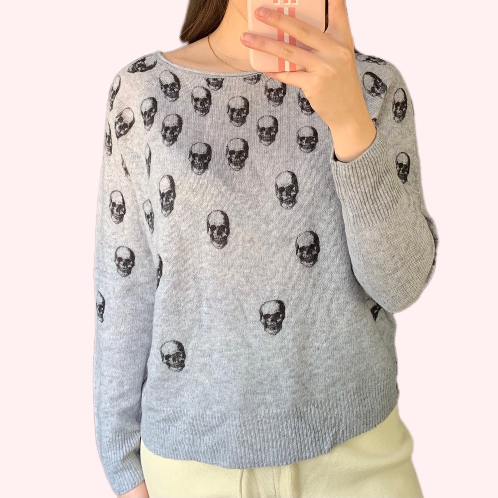 Skull Cashmere Alena Skull Pattern Sweater